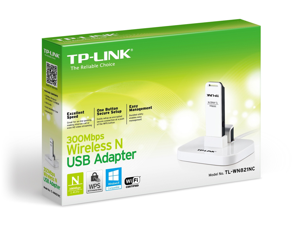 USB wireless TP-LINK TL-WN821NC, 300MBPS