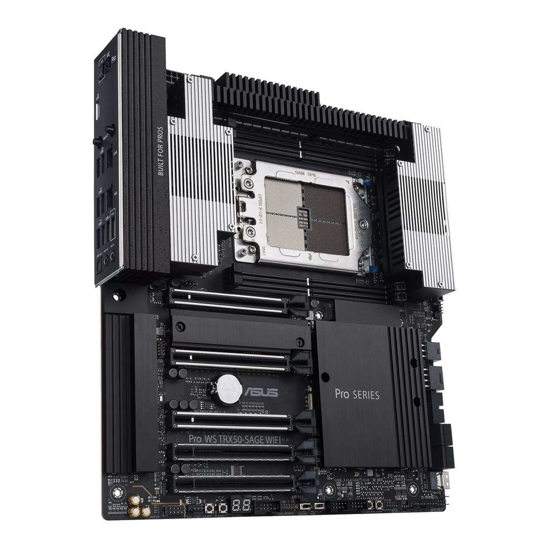 Pllakë amë Asus PRO WS TRX50-SAGE WIFI, DDR5, WiFi 7, e zezë