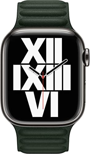 Apple Watch 41mm Band, Sequoia Green Leather Link - M/L