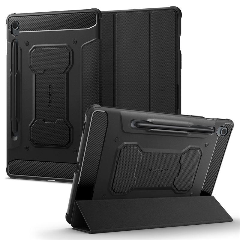 Mbrojtëse për tablet Samsung Galaxy Tab S9 FE 2023 Spigen Rugged Armor Pro, e zezë