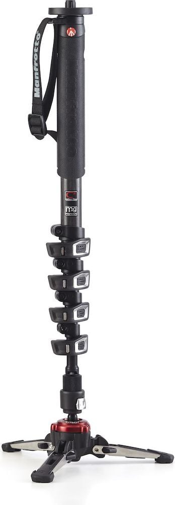 Monopod Manfrotto XPRO MVMXPROC5, 5 seksione, fibër karboni, i zi
