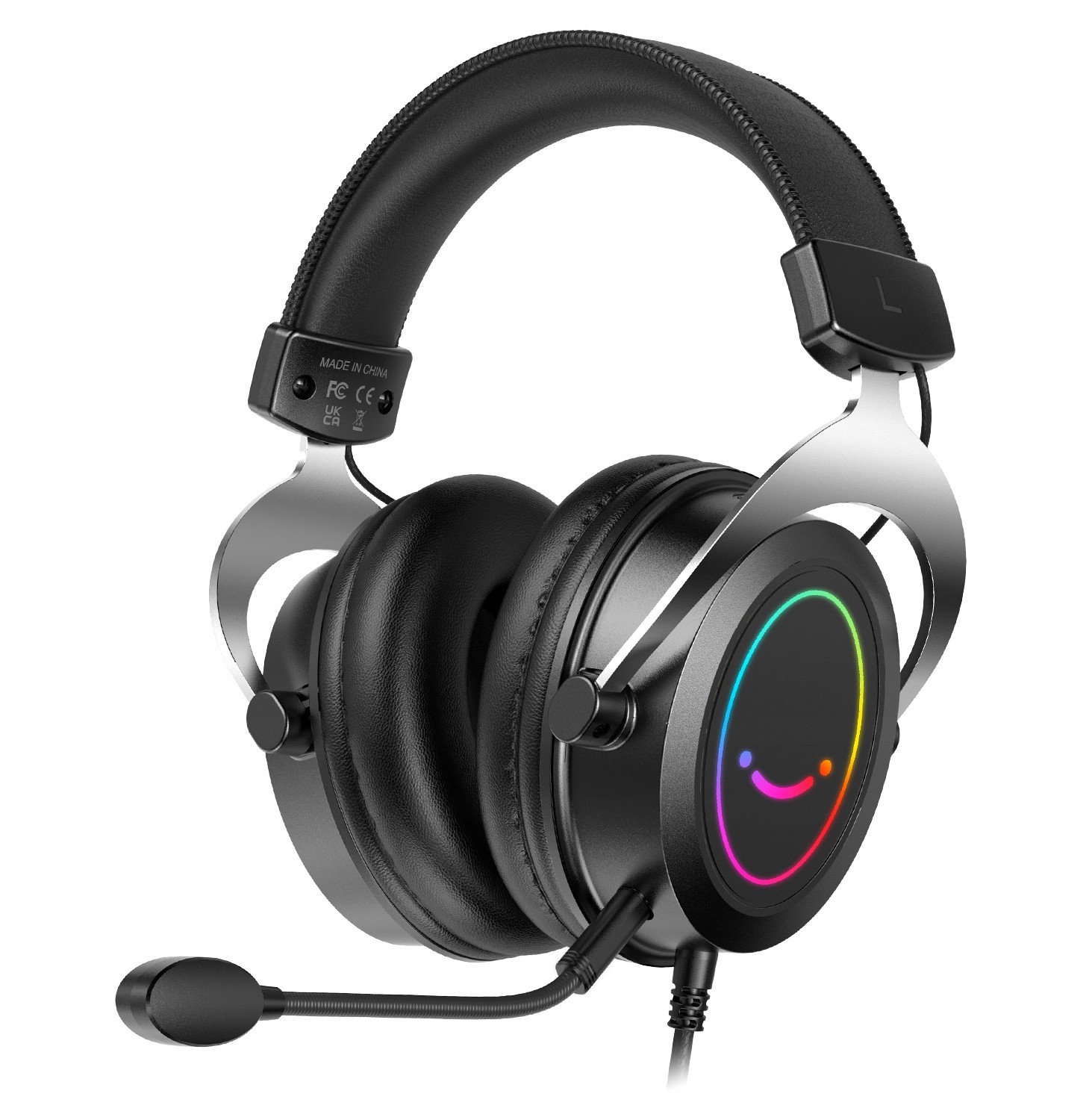 Kufje gaming Fifine AmpliGame H3, RGB, USB dhe 3.5mm, të zeza
