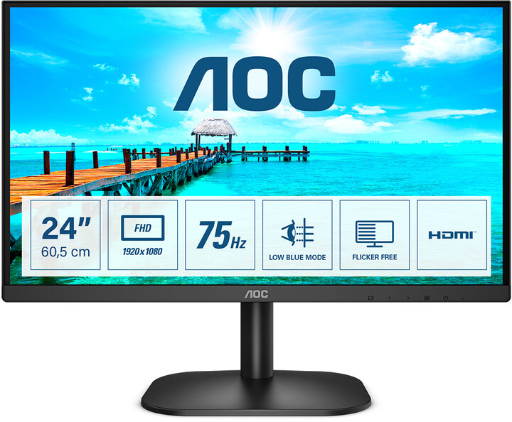 Monitor AOC 24B2XHM2 -  23,8'' LED, Full HD, i zi