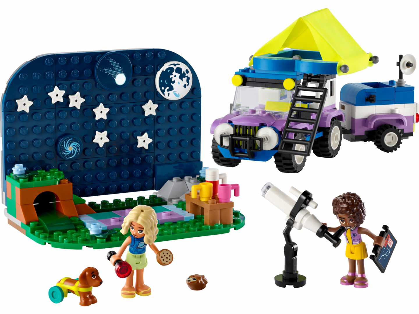 Set LEGO Friends Camper with Mobile Stargazing Observatory 42603, për fëmijë 7+, kreativ, shumëngjyrësh