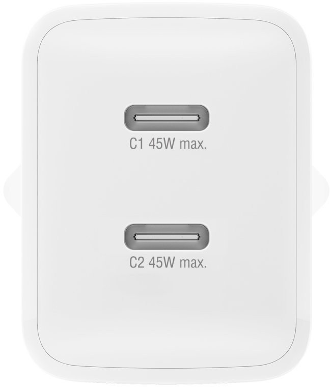 Karikues muri 4smarts PDPlug Dual 540400, 45W GaN, 2 porta USB C, i bardhë