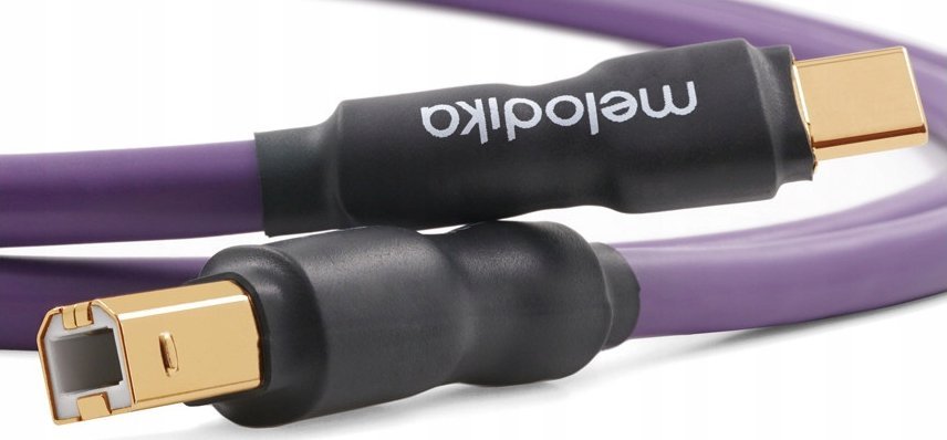 Kabllo audio Melodika MDUCB10, USB C në USB B, 1m, e purpurt