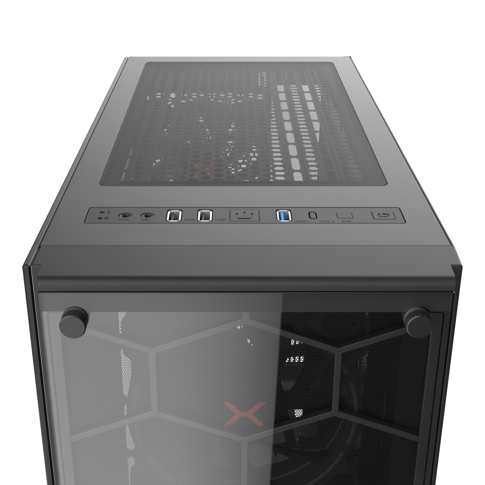 Kasë kompjuteri Krux Leda, e zezë