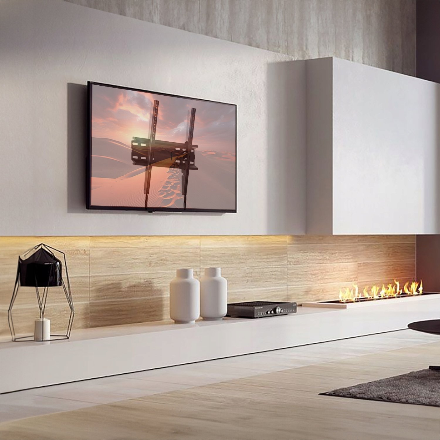 Mbajtëse muri për TV Maclean MC-748A, 32-70", deri 45 kg, e zezë