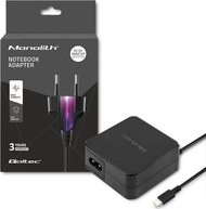 Karikues laptopi Qoltec 51027, 65W, USB Type C PD, i bardhë