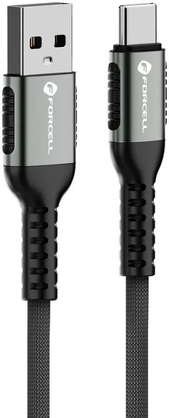Kabllo karikimi Forcell F-energy C256, USB A në USB C, 3 m, 66W 3A, e zezë