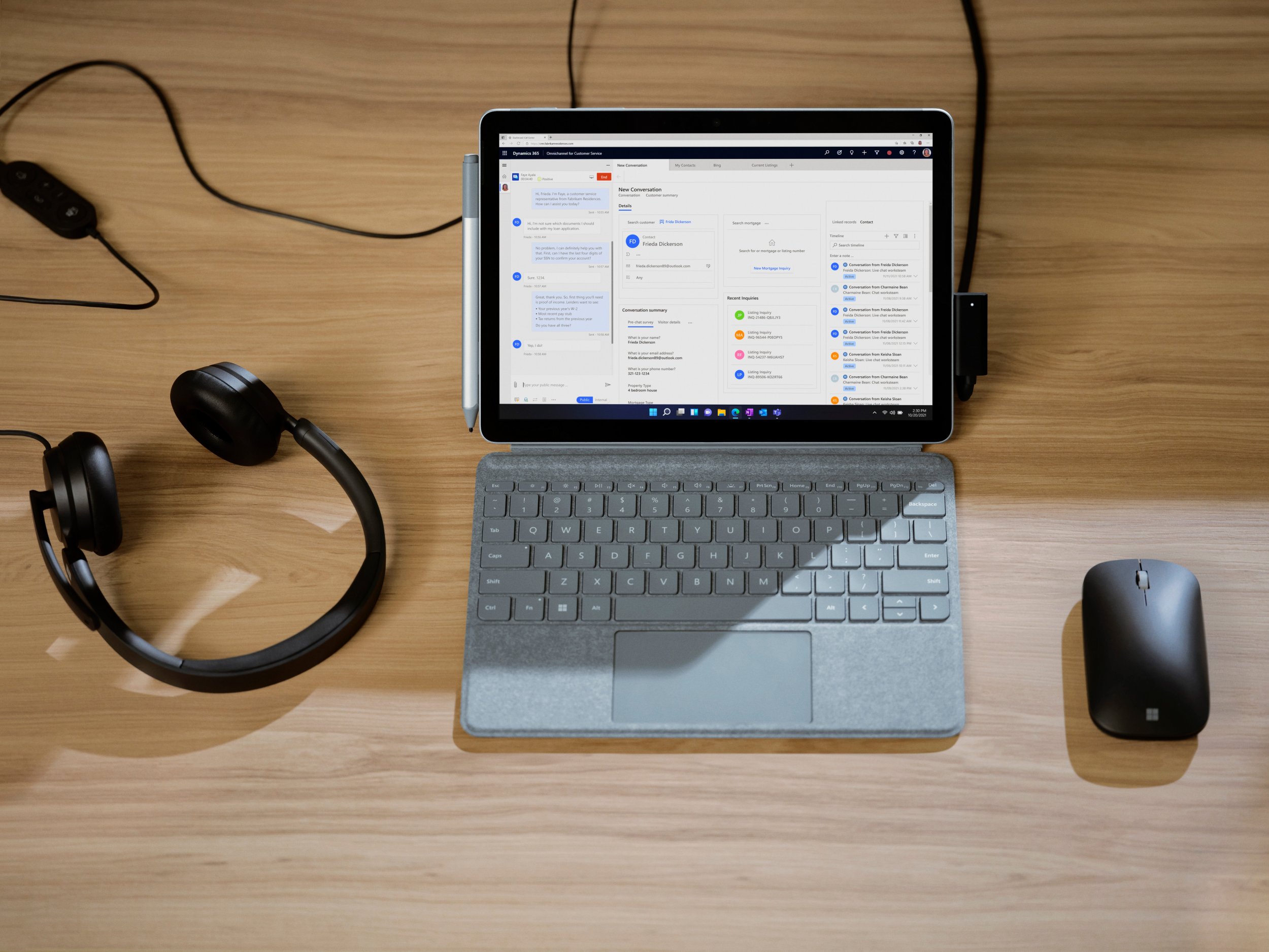 Kufje Microsoft Modern Headset I6S-00010, USB-C, me mikrofon, të zeza