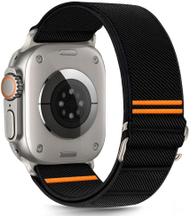 Ремче Tech-Protect Nylon Slip за Apple Watch 44 45 46 49 mm, проветрлив најлон, црно