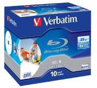 Disk Blu ray Verbatim BD R SL, 25GB, 6x, i bardhë i printueshëm