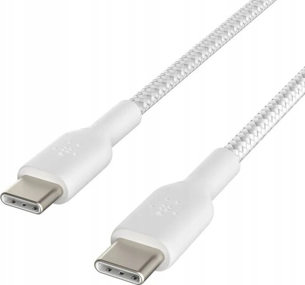 Kabllo USB-C Belkin CAB004BT2MWH2PK, 2m, 60W, USB 2.0, e bardhë