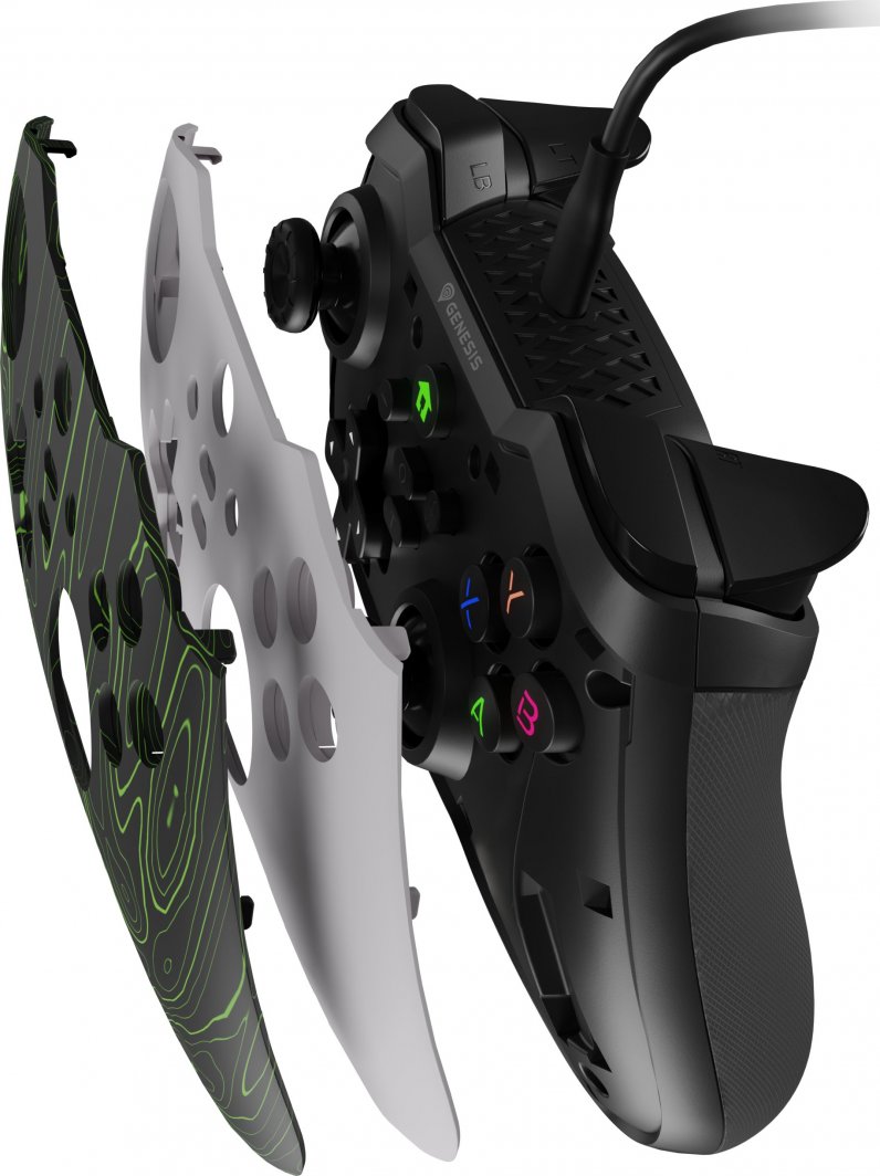 Kontroller Genesis Mangan 300, me kabllo, i bardhë