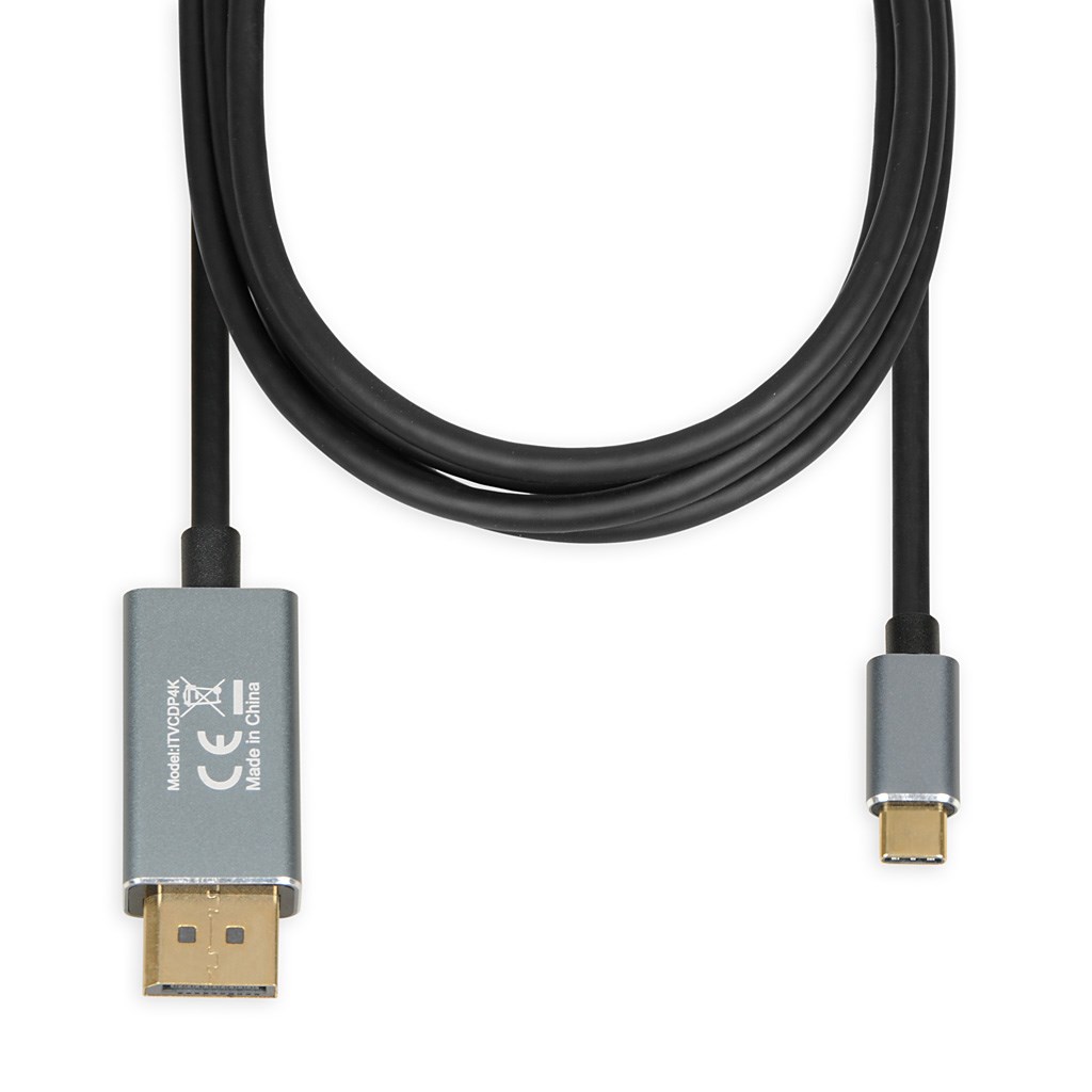 Kabllo iBOX ITVCDP4K, USB-C në DisplayPort, 1.8m, 4K 60Hz, i zi 2