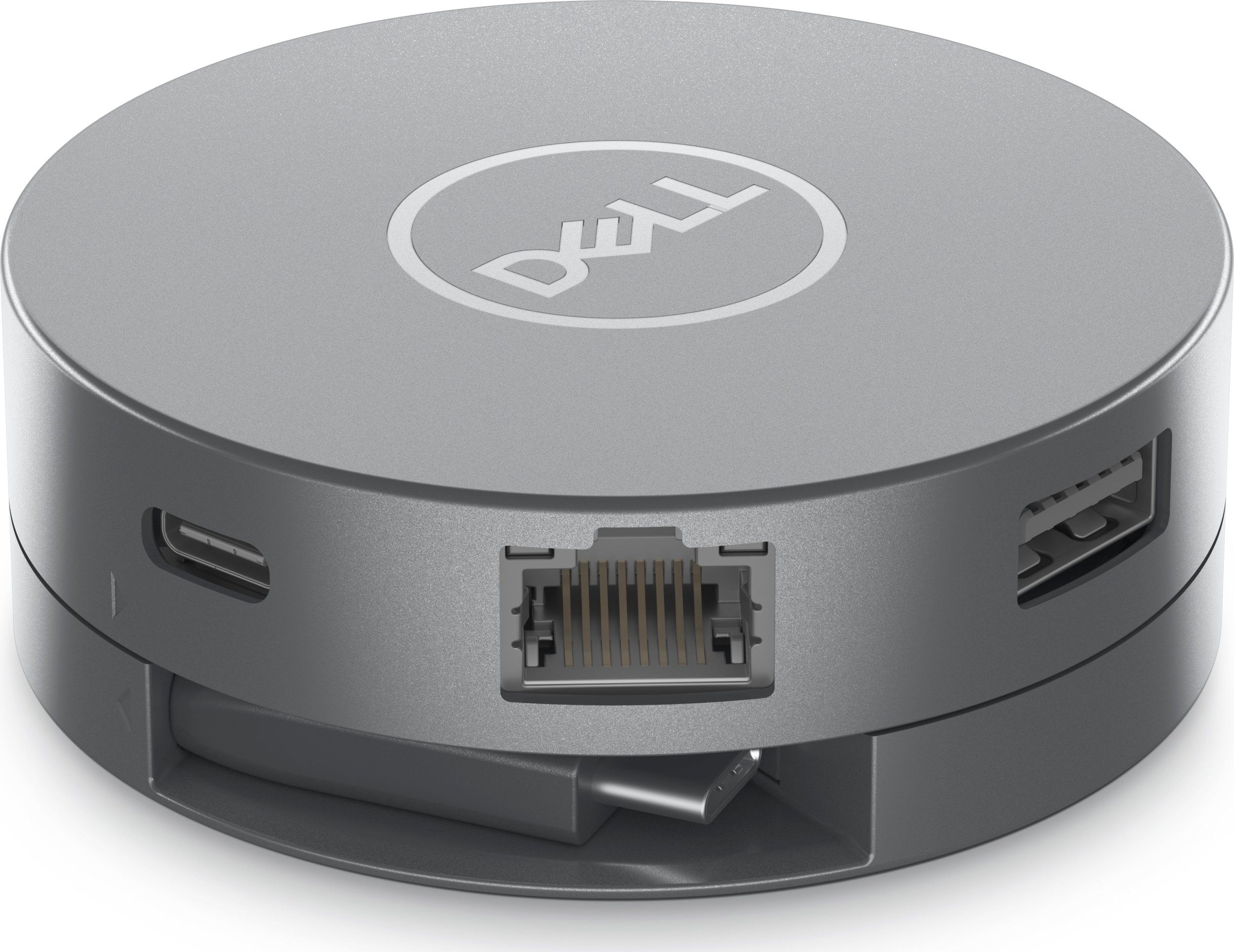Adaptori Dell 6 në 1, USB 3.2 Gen 2, DisplayPort HDMI RJ-45, 90W, gri