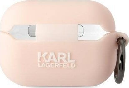 Mbulesë Karl Lagerfeld KLAP2RUNIKP për AirPods Pro 2, silikon, koleksioni Karl Head 3D, rozë