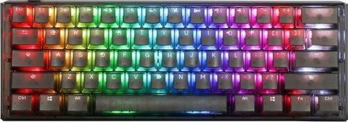 Tastierë gaming Ducky One 3 Aura Mini, RGB LED, Gateron Baby Kangaroo, e zezë transparente