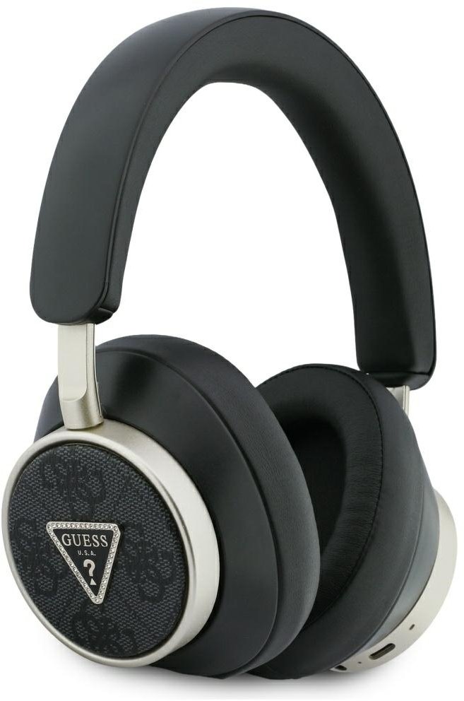 Kufje wireless Guess 4G Triangle Logo ENC, mbi vesh, me kuti mbrojtëse, të zeza