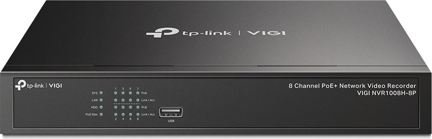 Recorder rrjeti TP-Link VIGI NVR1008H-8P, 8 kanale, 4K, PoE+, i zi