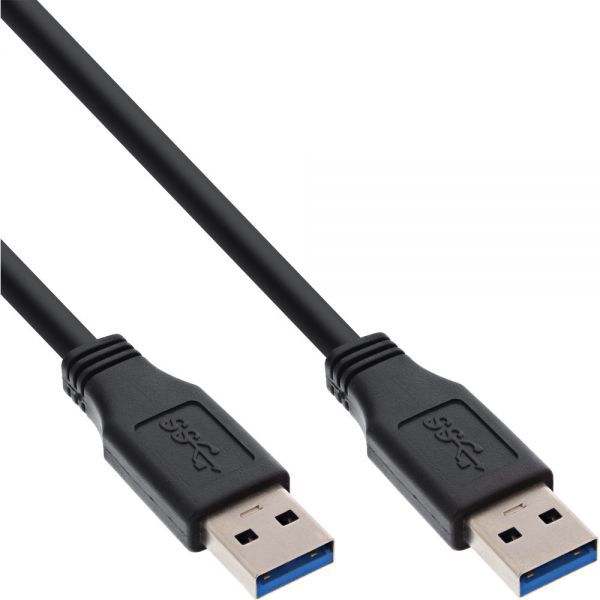 Kabllo USB InLine 35250, USB A në USB A, 3m, e zezë