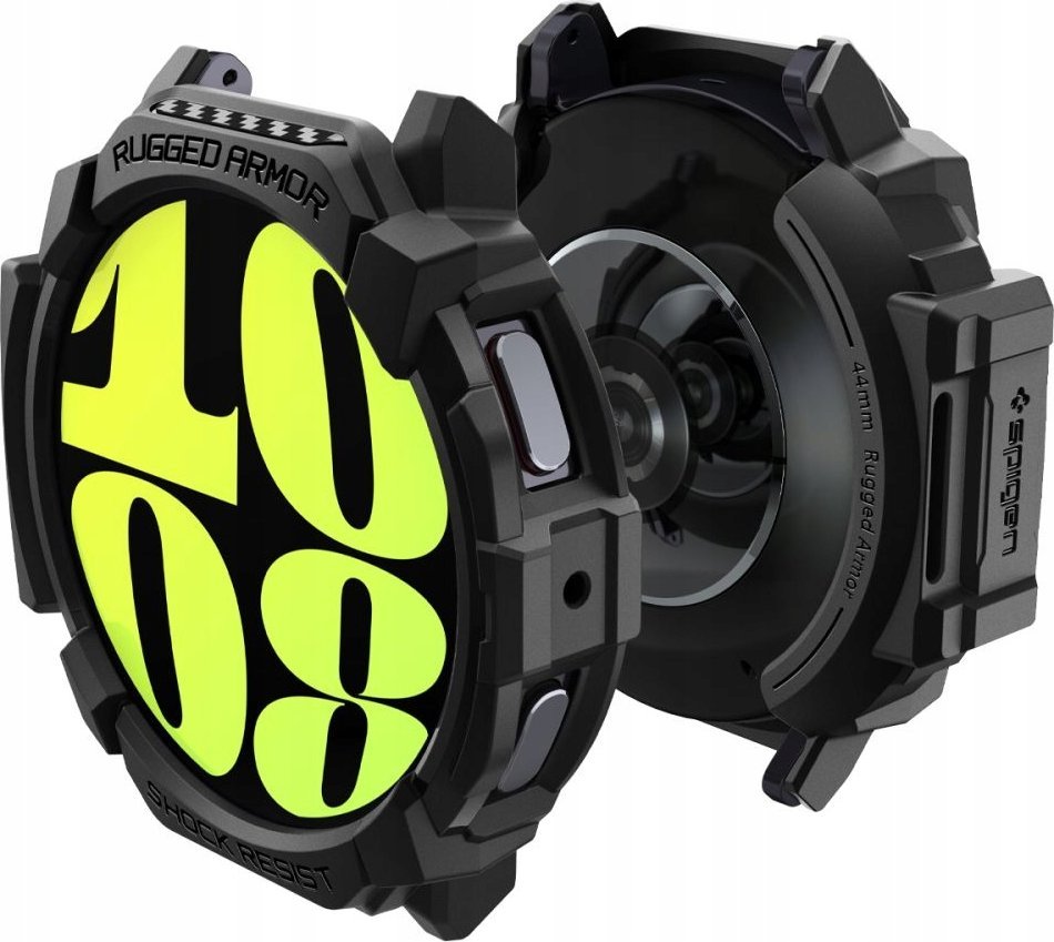 Mbulesë mbrojtëse Spigen Rugged Armor për Galaxy Watch7 44mm, matte, e zezë