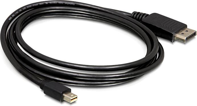 Kabllo Delock DisplayPort Mini - DisplayPort, 1.8m, e zezë