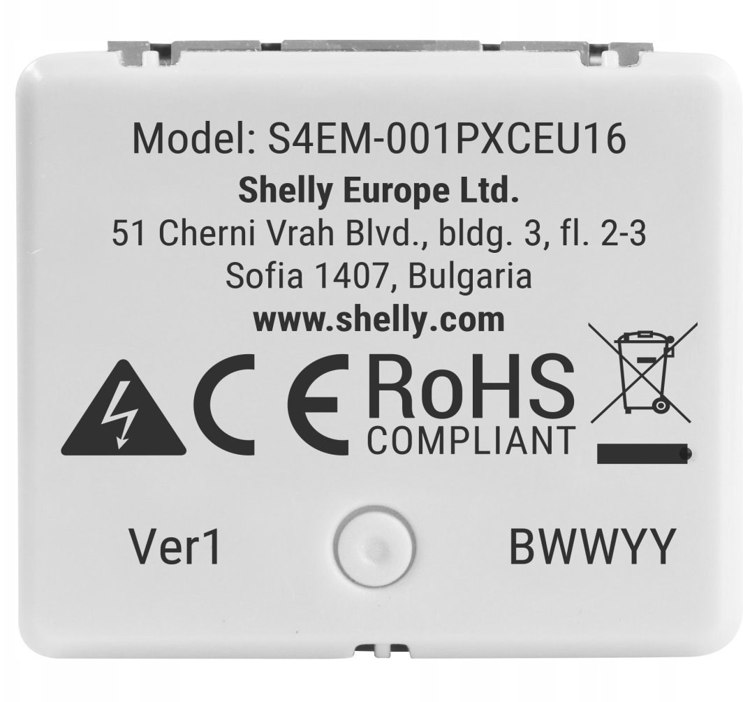Modul matës energjie Shelly EM Mini Gen4, 110-240V, 16A, i bardhë