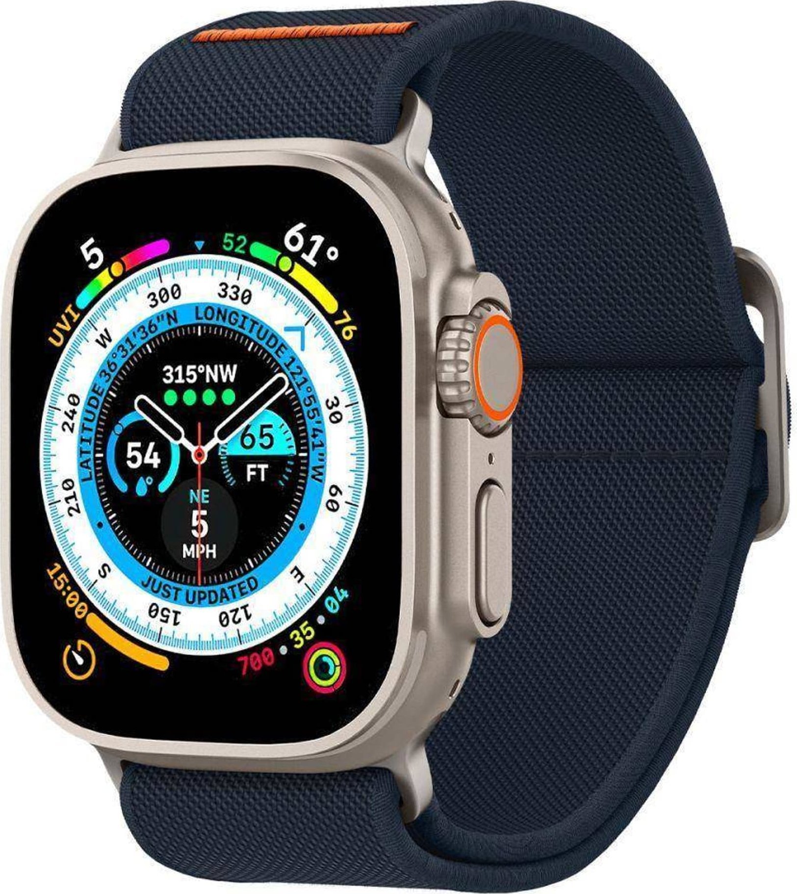 Rrip ore Spigen Lite Fit Ultra për Apple Watch, material i lehtë, i zi