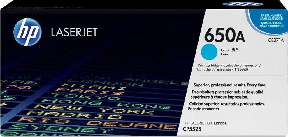 Toner printeri HP 650A Toner (CE271A), i kaltër