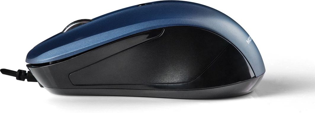 Maus Modecom M-MC-00M9.1-140, me kabllo, USB, i zi dhe i kaltërt
