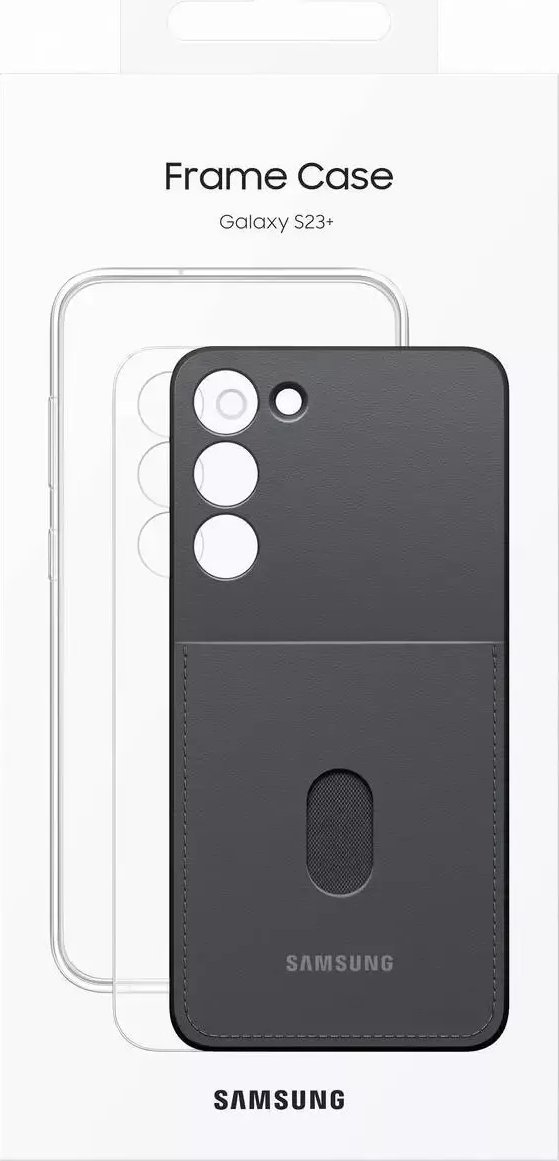 Mbrojtëse telefoni Samsung Frame Case Galaxy S23 Plus, TPU, me xhep për kartela, e zezë 5