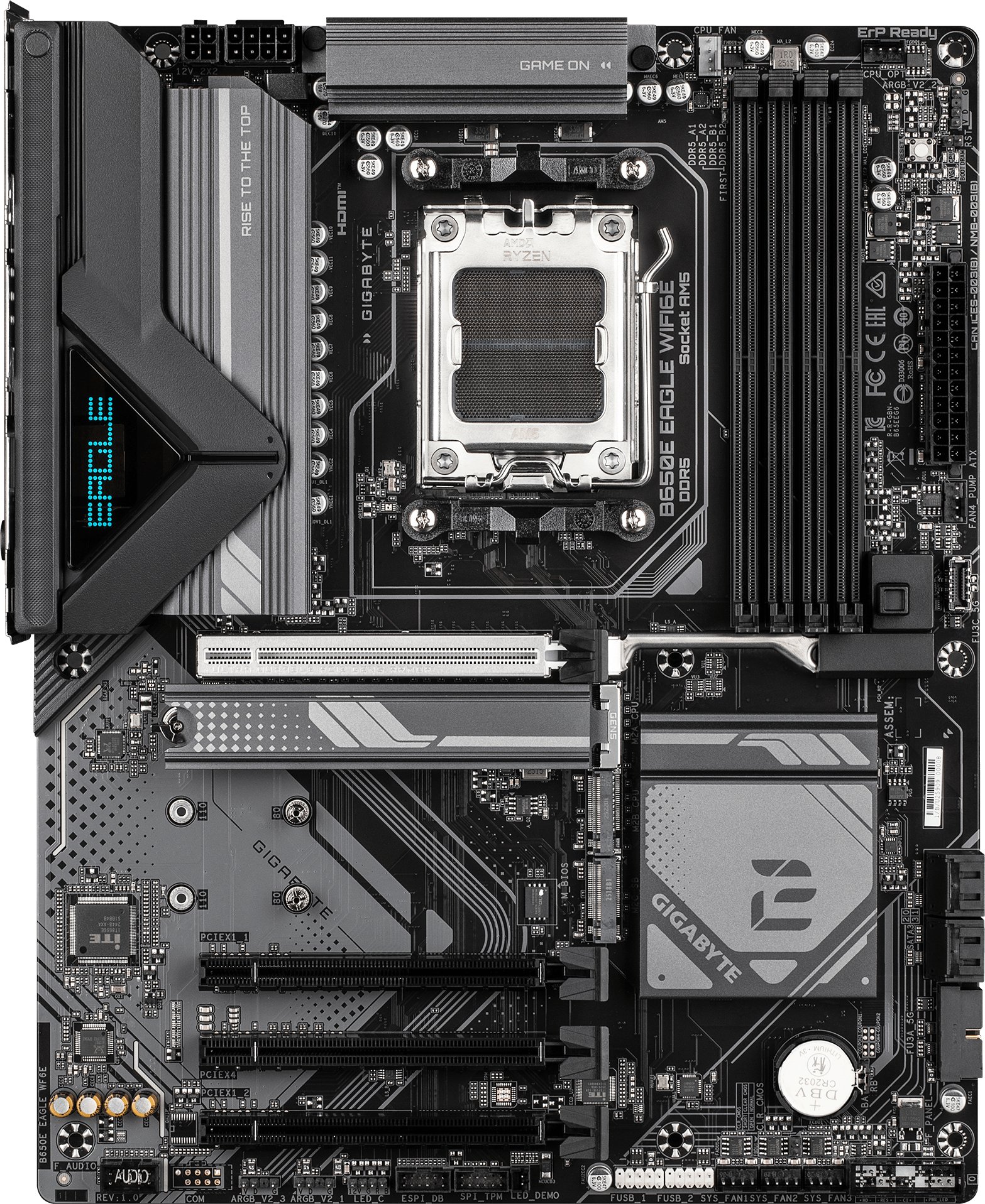 Pllakë amë GIGABYTE B650E Eagle WIFI 6E, DDR5, PCIe 5.0 M.2, e zezë