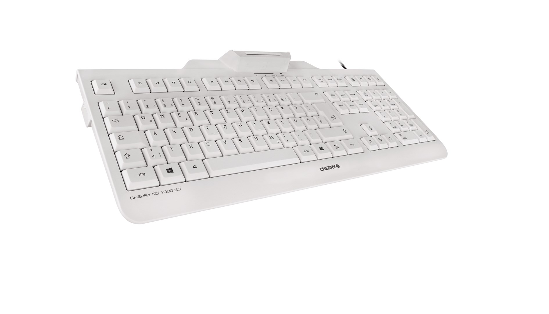 Tastierë CHERRY KC 1000 SC, USB, smartcard, e bardhë