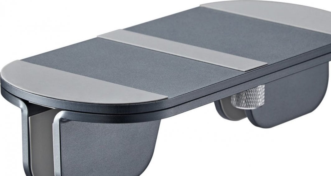 Mbajtëse vertikale për laptop Mozos H1, alumini, gri