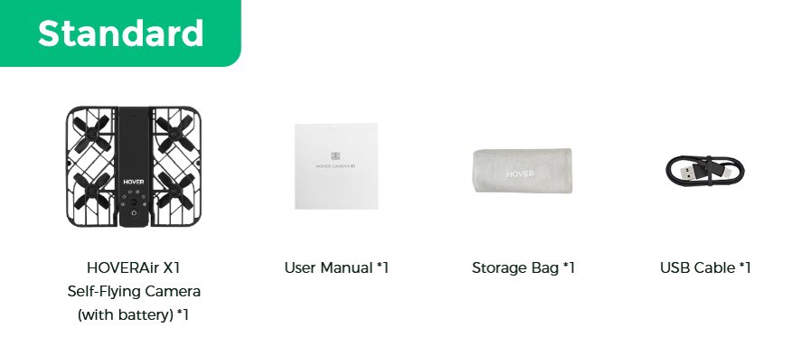 Dron HoverAir X1 Standard, i bardhë