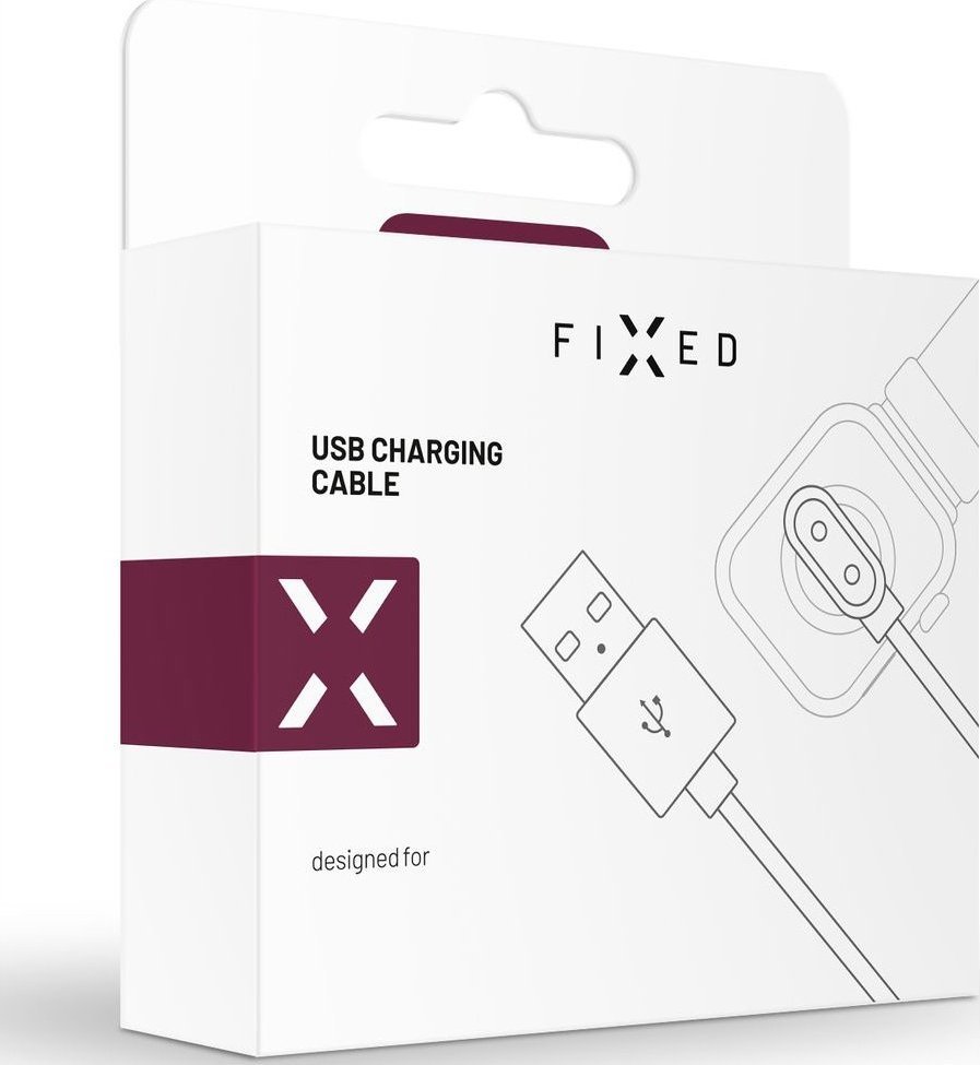 Kabllo karikimi FIXED USB për Garmin Vivoactive 4S dhe orë të tjera Garmin, e zezë