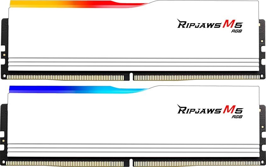 Memorie RAM G.Skill Ripjaws M5 RGB F5-6000J2836G16GX2-RM5RW, DDR5, 32GB 2x16GB, e bardhë
