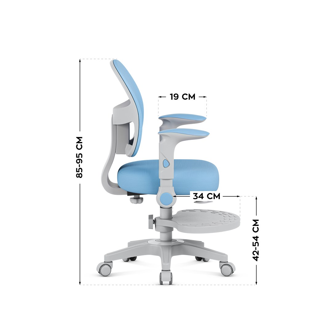 Karrige zyre MarkAdler Junior 5.0, rrotulluese, për fëmijë, blu