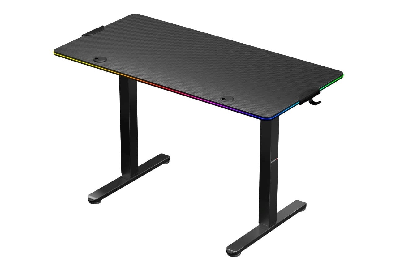 Tavolinë elektrike gaming Huzaro Hero 8.2 RGB, lartësi e rregullueshme, deri 80 kg, e zezë