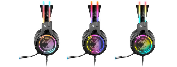 Kufje DEFENDER COSMO PRO 7.1, USB, 2.1m, RGB, të zeza