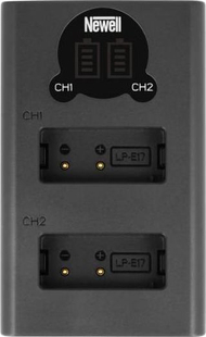 Двоканален полнач Newell DL-USB-C за батерии LP-E17, со екран