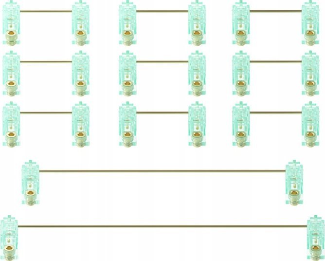 Set stabilizuesish PCB për tastierë mekanike, vida, najlon me tela të veshur me ar, shumëngjyrësh