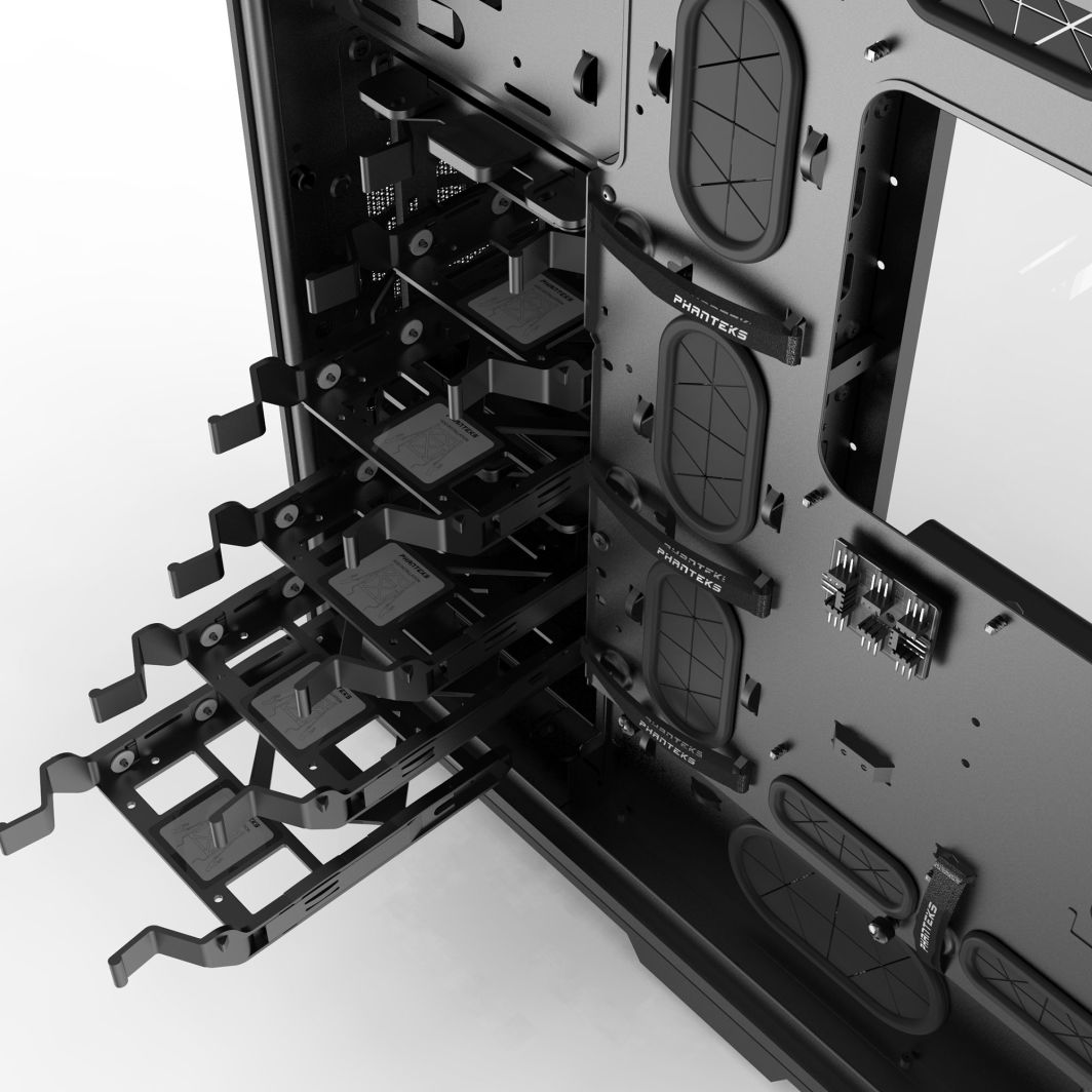 Kasë Phanteks Enthoo Pro Tempered Glass, e zezë, Midi Tower