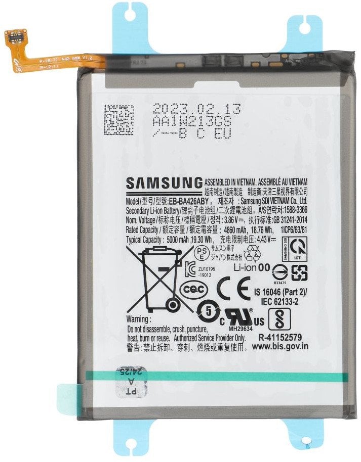 Bateri telefoni Samsung ServicePack Galaxy A72 A725F, origjinale, për smartphone