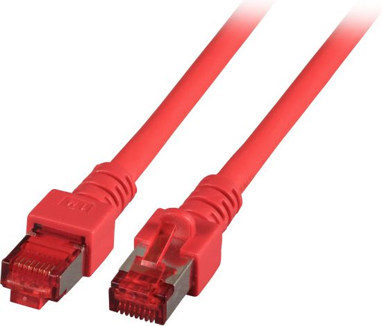 Kabllo rrjeti EFB Patchcord K5512.0,5, Cat.6 S/FTP, 0.5m, e kuqe