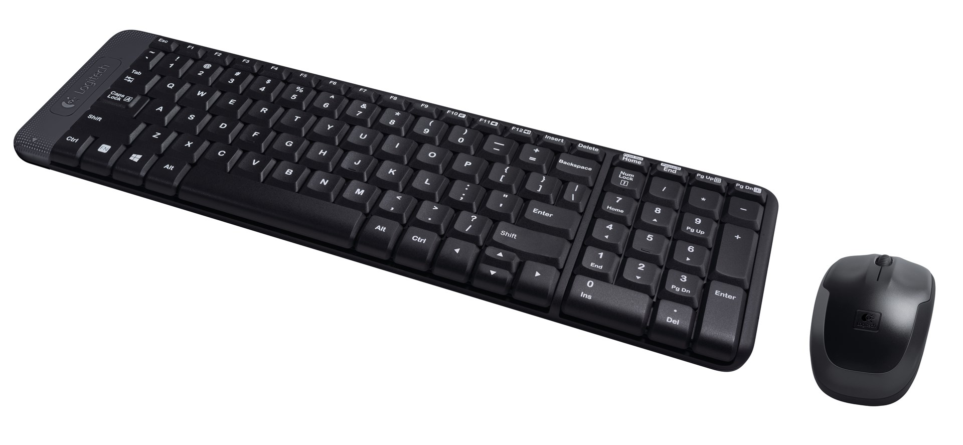 Set tastierë dhe maus Logitech MK220, 2.4 GHz, 300 DPI, i zi