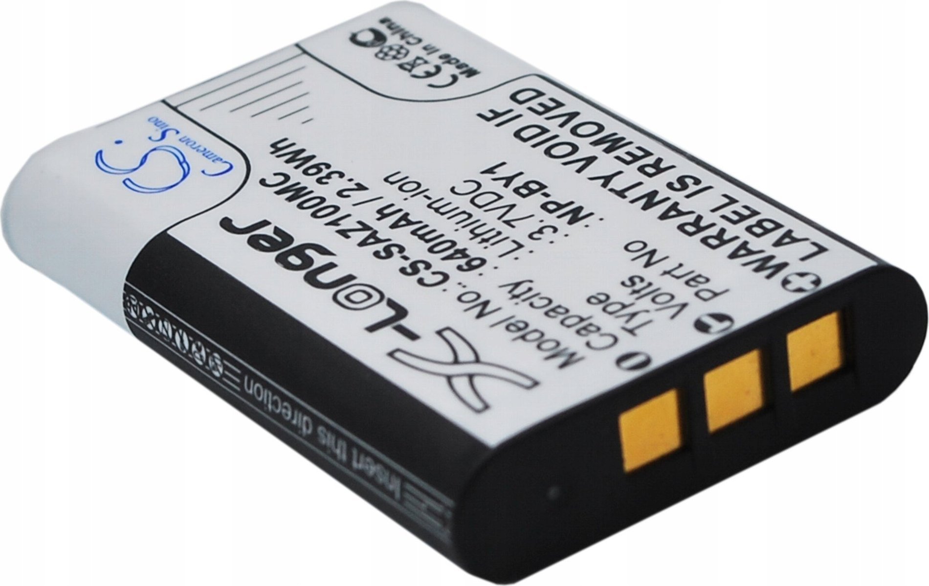 Bateri për kamerë Cameron Sino CS-SAZ100MC, zëvendësuese për Sony NP-BY1, 640mAh, Li-ion