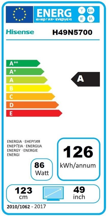 Televizor Hisense H49N5700, 123cm, 4K UHD, LED, Smart, i zi